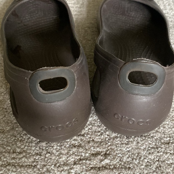 Crocs Womens Brown Kadee Rubber Ballet Flats Womens 10 lightweight comfort shoes - Picture 3 of 7